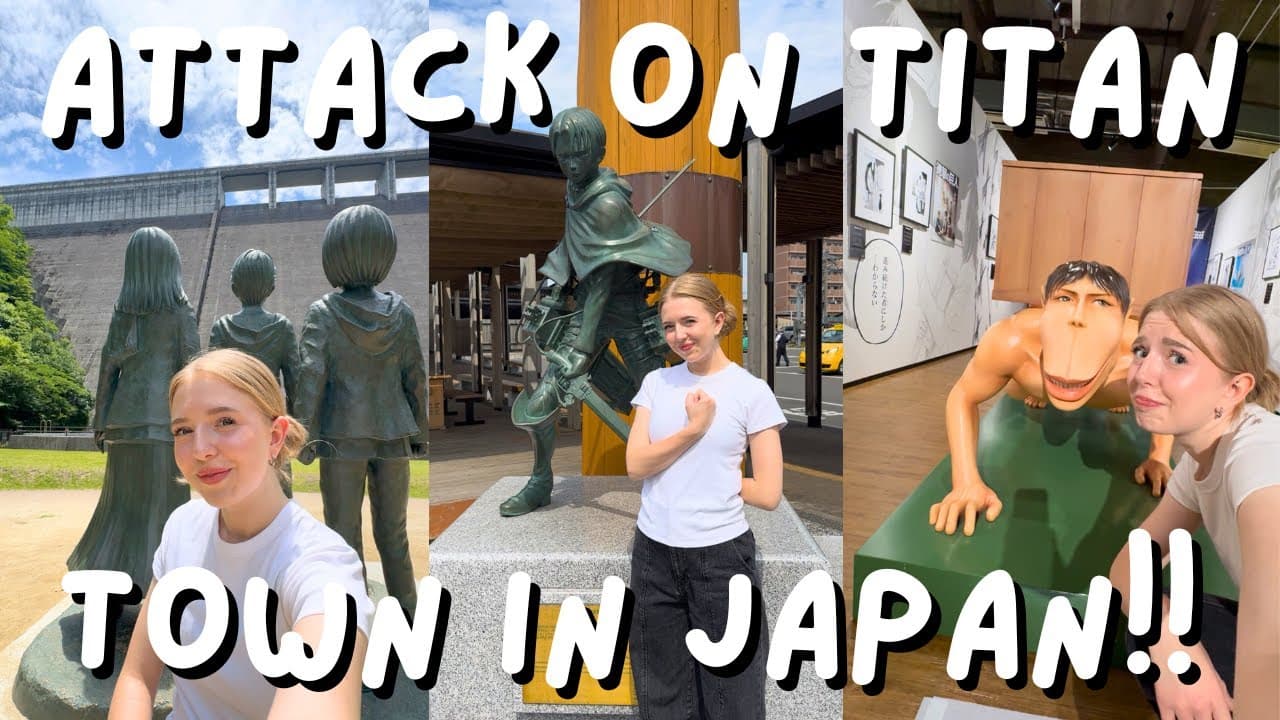 JR Hita Station & Levi Ackerman Statue Video