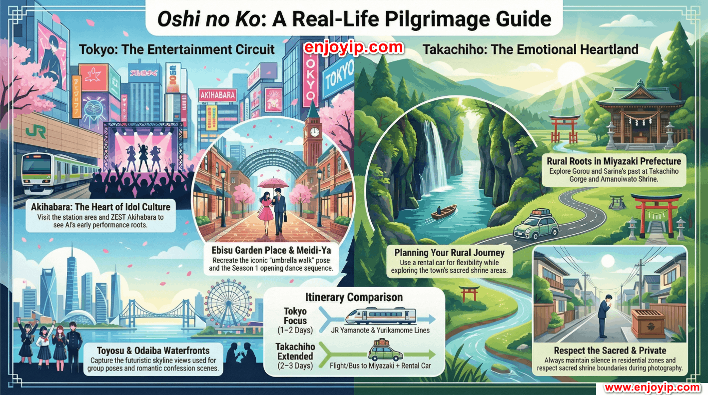 Oshi no Ko Pilgrimage Guide Map